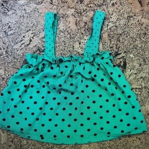 Polka Dot Kids Camisole - Turquoise